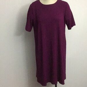 Eileen Fisher Loose Jersey Dress Sz Medium Purple